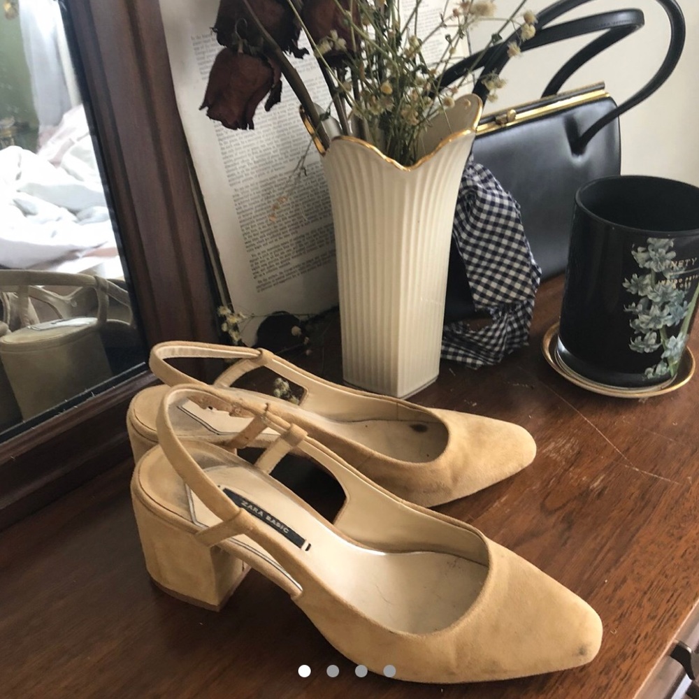 Nude Zara block heels!